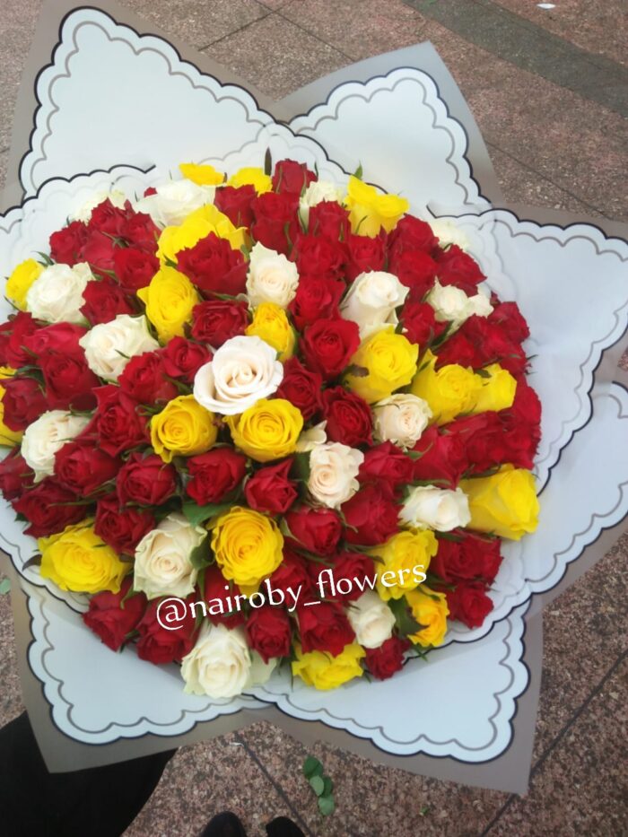 100 COLORFUL VALENTINE'S ROSES