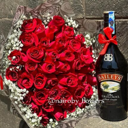 BAILEYS & RED POSY BOUQUET