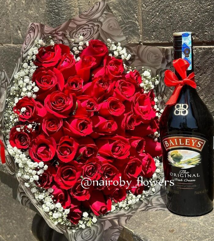 BAILEYS & RED POSY BOUQUET