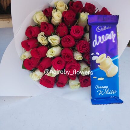 LUXE ROSES AND CREAMY WHITE CHOCOLATE
