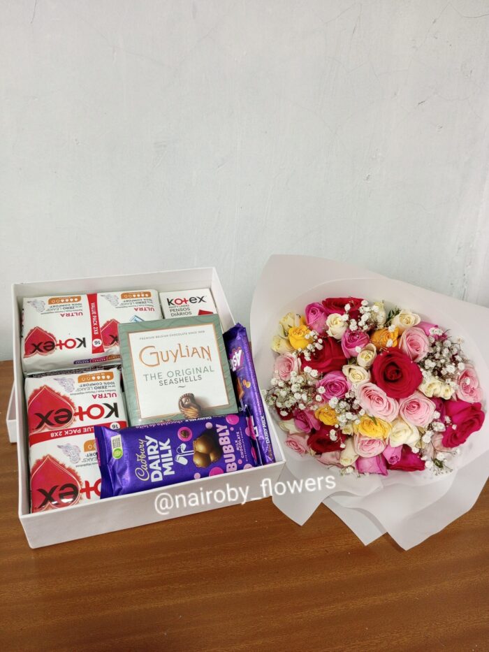 CARE PACKAGE & BOUQUET COMBO