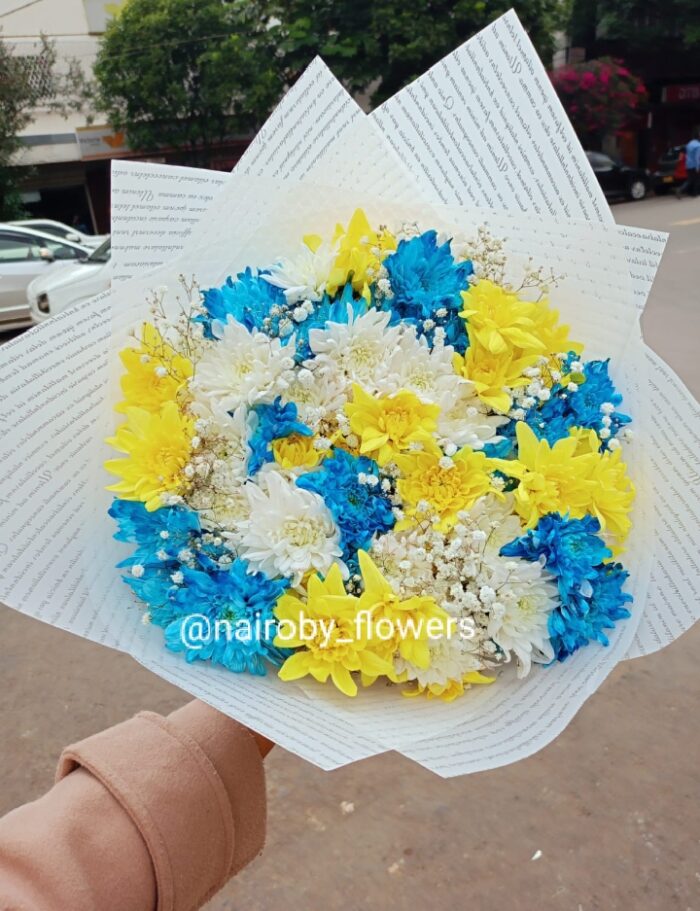 MULTICOLORED CHRYSANTHEMUMS BOUQUET