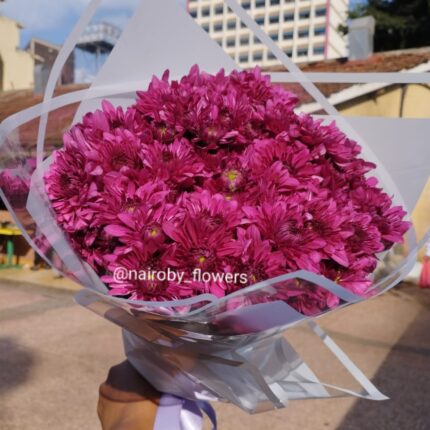 PURPLE CHRYSANTHEMUMS BOUQUET