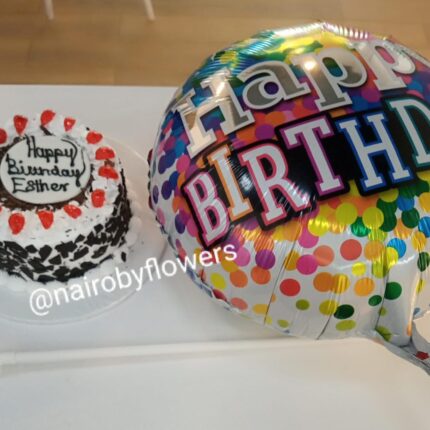 BIRTHDAY BALLOON & CAKE