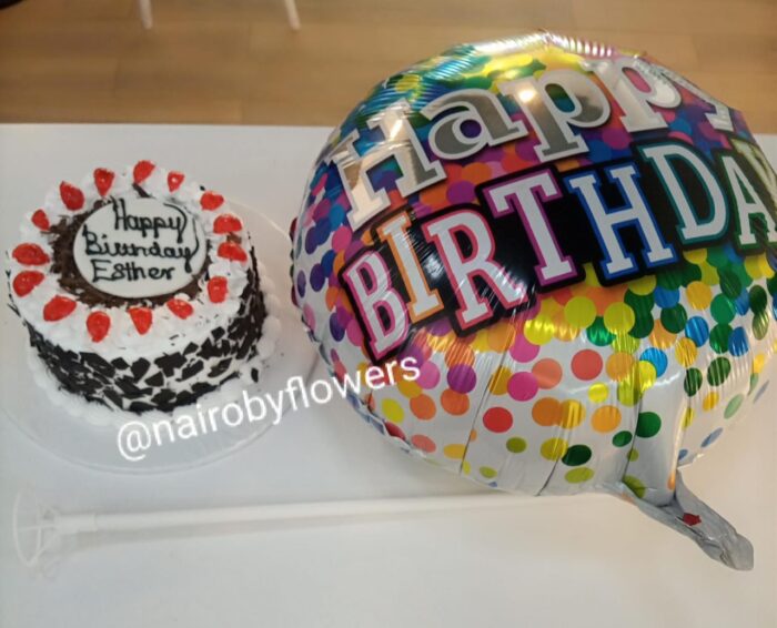 BIRTHDAY BALLOON & CAKE