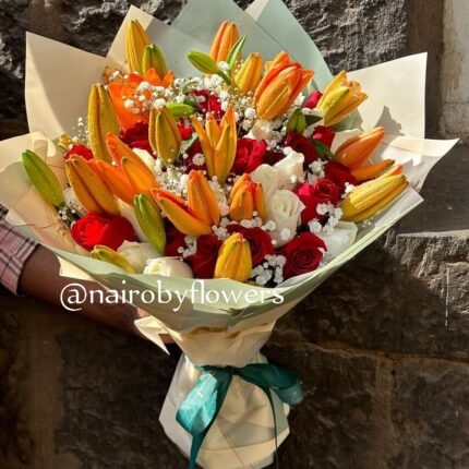SWEET EMBRACE ROSES & LILIES
