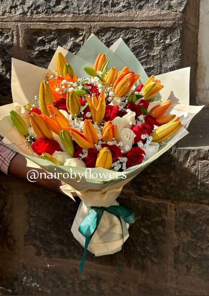 SWEET EMBRACE ROSES & LILIES