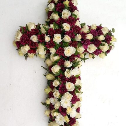 CROSS FUNERAL WREATH