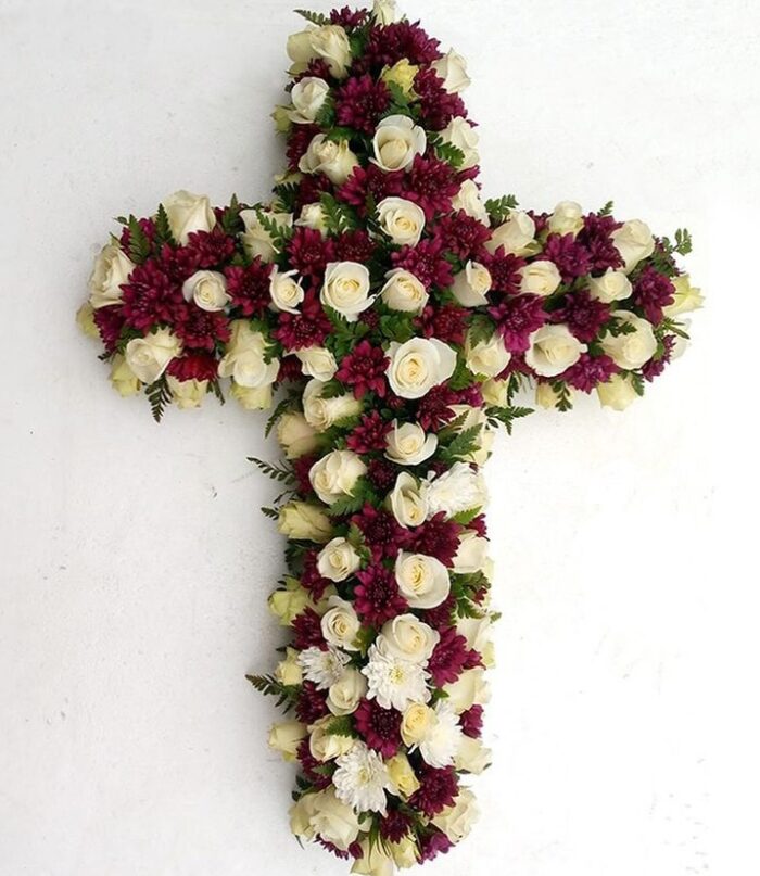 CROSS FUNERAL WREATH