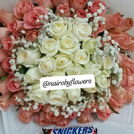 SNICKERS CHOCOLATE & ROSES BOUQUET