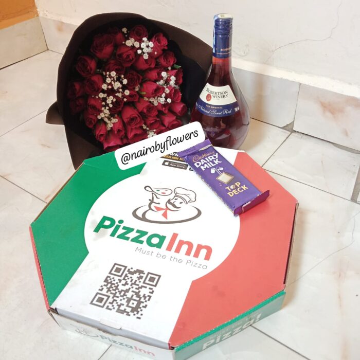 PIZZA,WINE, CHOCOLATE & RED ROSES
