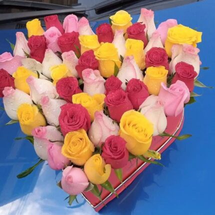 ENCHANTING LOVER HEART BOX ARRANGEMENT