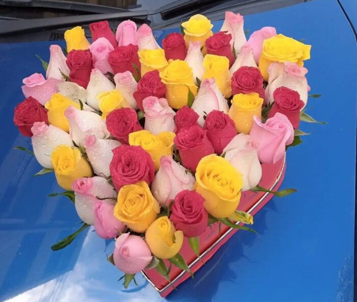 ENCHANTING LOVER HEART BOX ARRANGEMENT