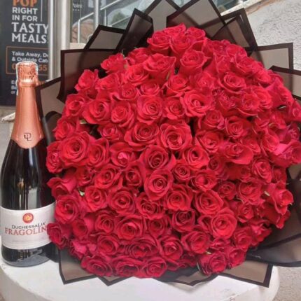 100 RED ROSES & FRAGOLINO