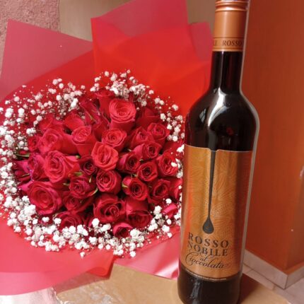 ROSSO NOBILE & RED ROSES