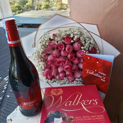 PINK ROSES,4TH STREET WINE & CHOCOLATE