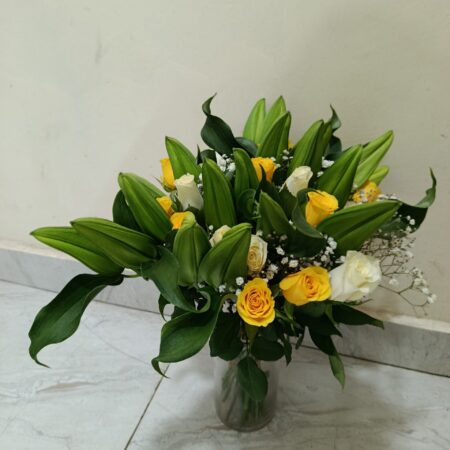 LILY-ROSY BLOOMY VASE