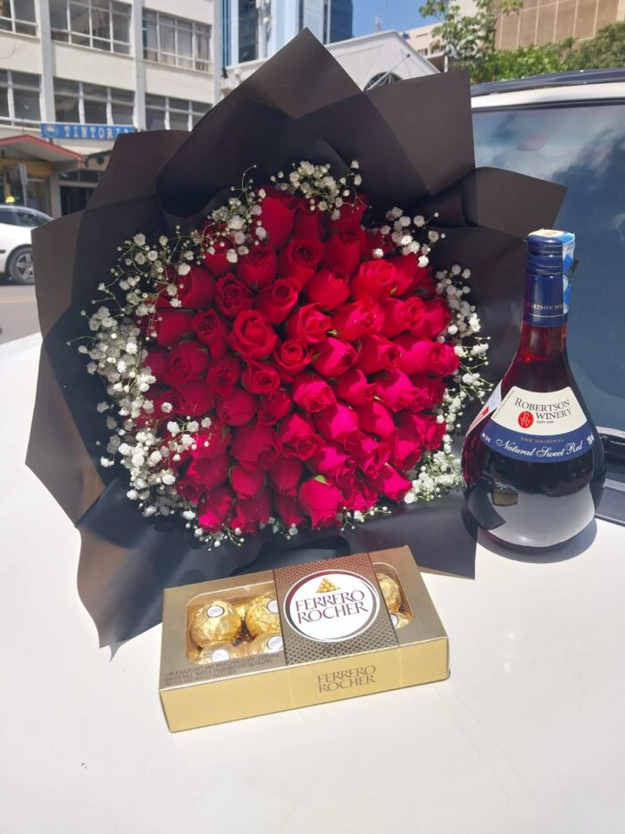 ROBERTSON WINE, FERRERO CHOCOLATES & BOUQUET