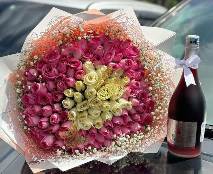 100 ROSES & WINE- GIRLFRIEND'S CHOICE