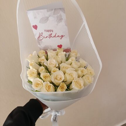 WHITE COTTON CANDY ROSES