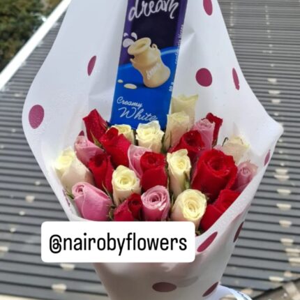 CHOCOLATE & 20 ROSES BOUQUET