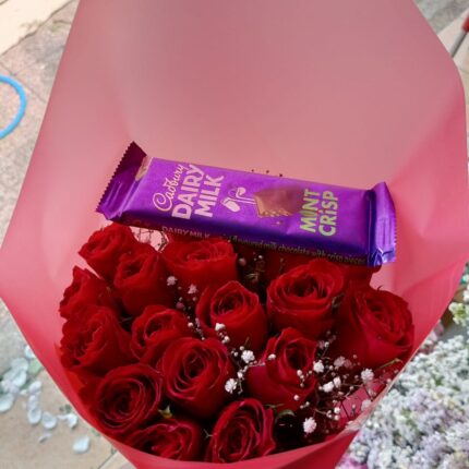 CHOCOLATE & RED ROSES