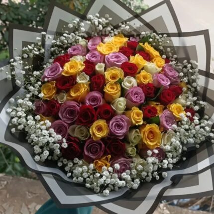 80 ROSES & BABY BREATH