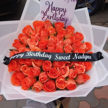 BIRTHDAY ROSES & RIBBON