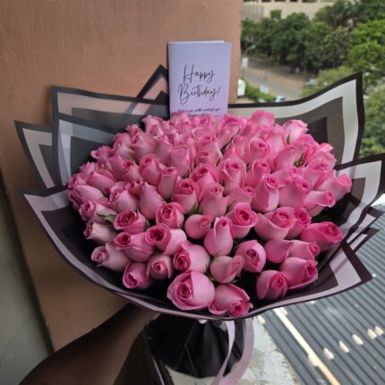 100 BABY PINK ROSES