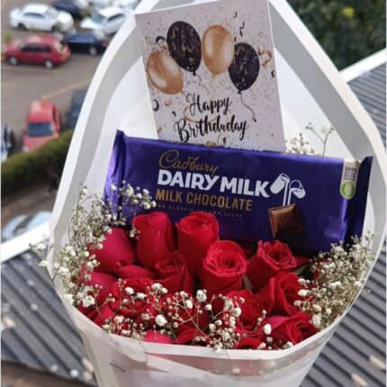 20 ROSES & LARGE CADBURY CHOCOLATE